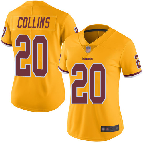 Washington Redskins Limited Gold Women Landon Collins Jersey NFL Football #20 Rush Vapor->women nfl jersey->Women Jersey